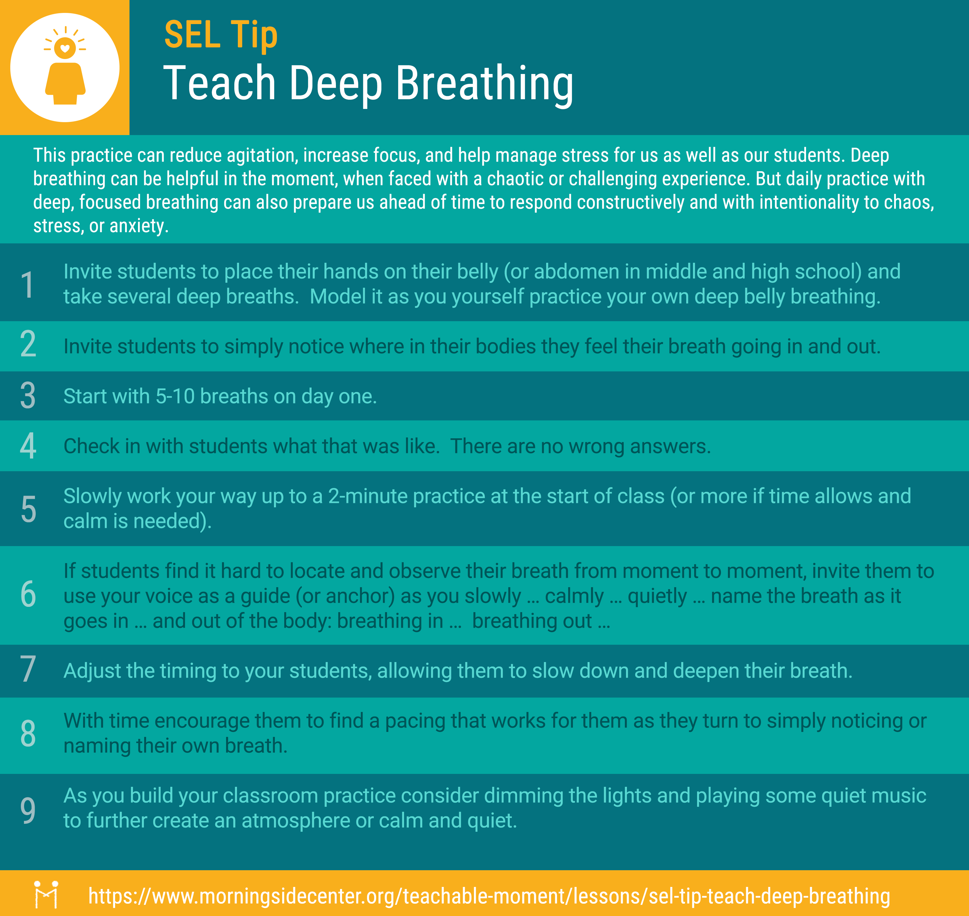 Sel Tip Teach Deep Breathing Morningside Center For Teaching Social